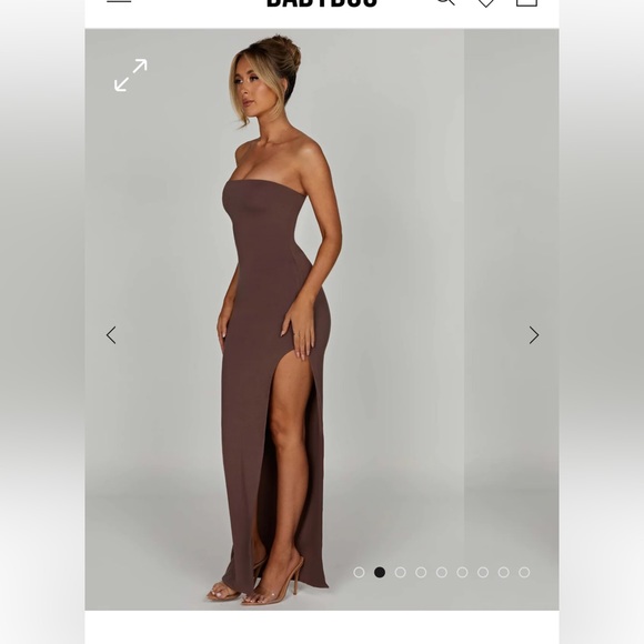 Babyboo Teyana maxi dress In Chocolate - Picture 2 of 3